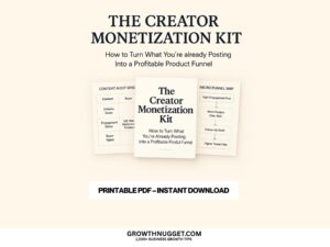 Content Monetization Kit for Creators – Turn Your Ideas Into Profitable Digital Products – Simple Revenue System